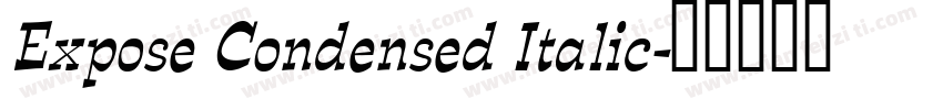 Expose Condensed Italic字体转换